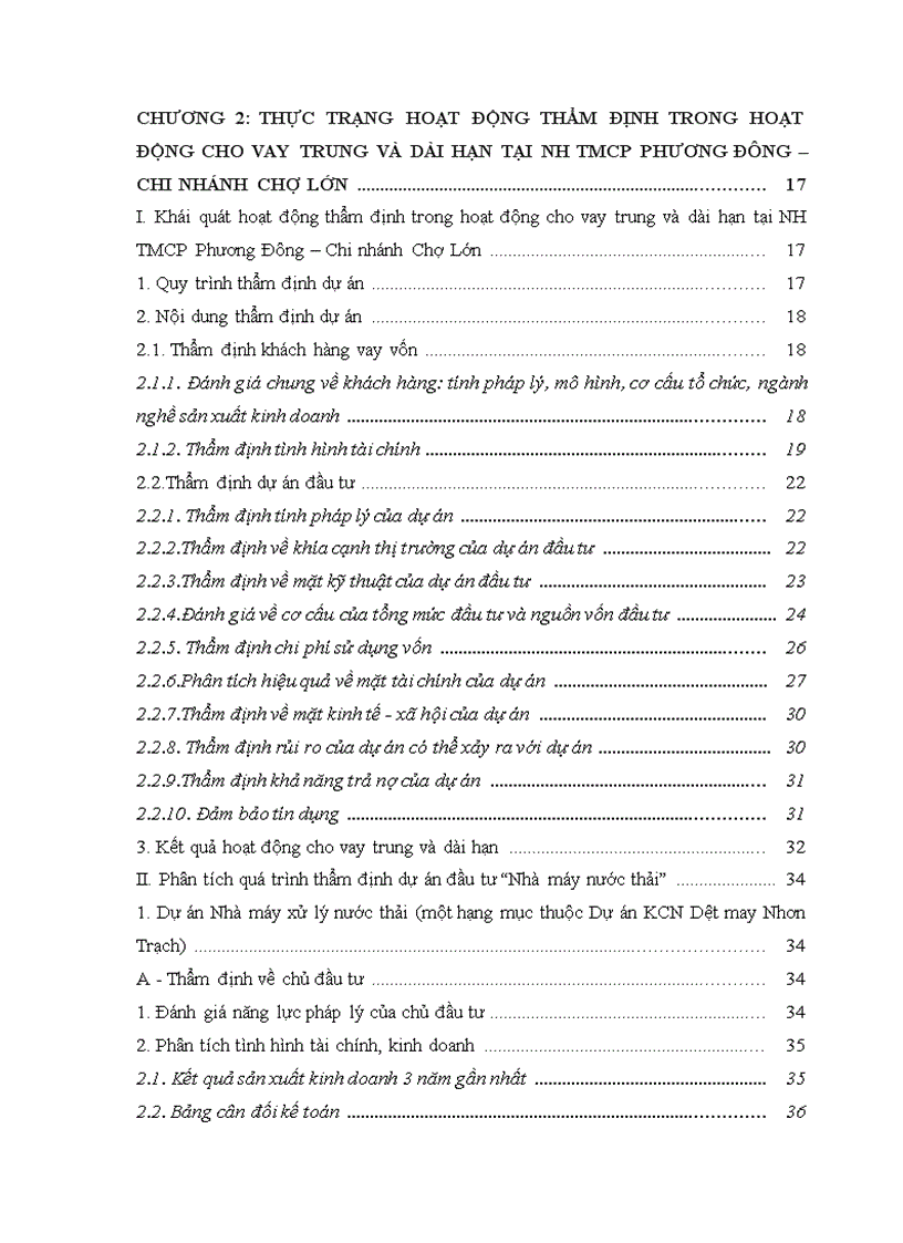 image for page Giải pháp nâng cao chất lượng thẩm định trong hoạt động cho vay trung và dài hạn tại ngân hàng phương đông chi nhánh chợ lớn