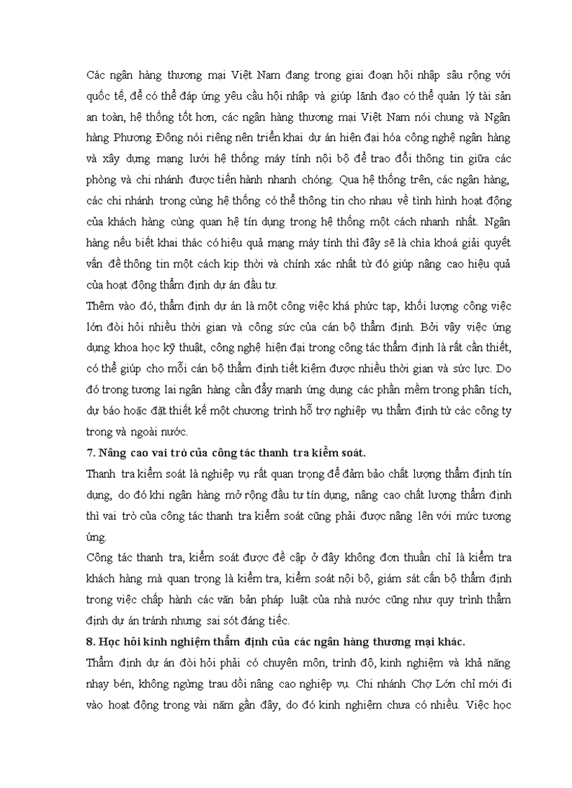image for page Giải pháp nâng cao chất lượng thẩm định trong hoạt động cho vay trung và dài hạn tại ngân hàng phương đông chi nhánh chợ lớn