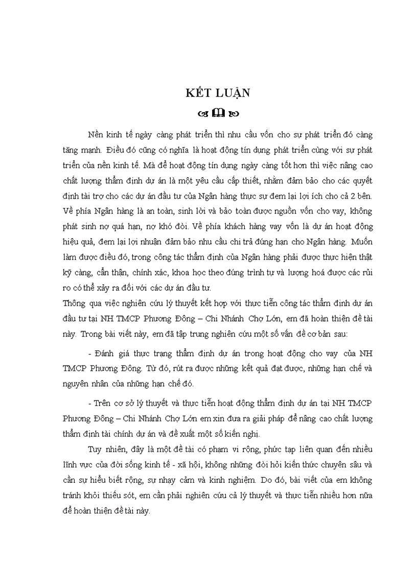 image for page Giải pháp nâng cao chất lượng thẩm định trong hoạt động cho vay trung và dài hạn tại ngân hàng phương đông chi nhánh chợ lớn