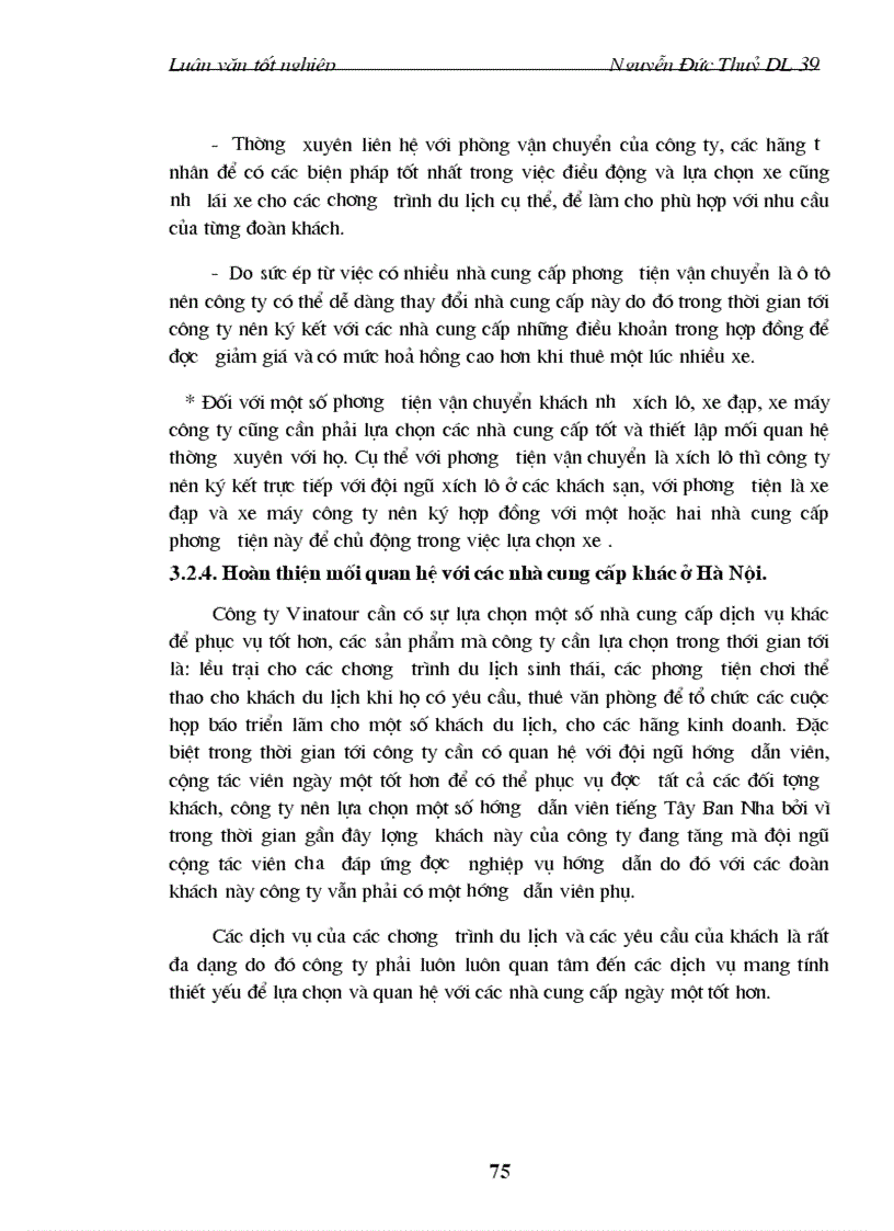 image for page Quan hệ với các nhà cung cấp ở Hà Nội của công ty điều hành hướng dẫn du lịch Vinatour thực trạng và giải pháp 1