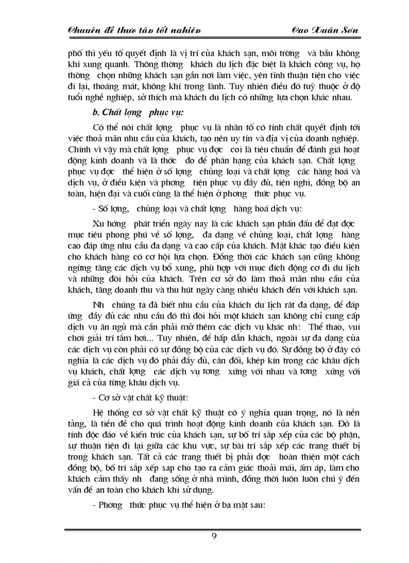 image for page Khách hàng và các biện pháp thu hút khách hàng ở khách sạn Điện Lự