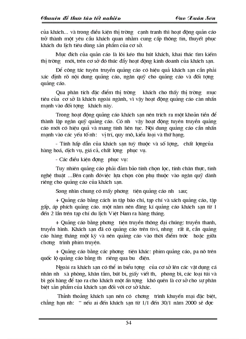 image for page Khách hàng và các biện pháp thu hút khách hàng ở khách sạn Điện Lự