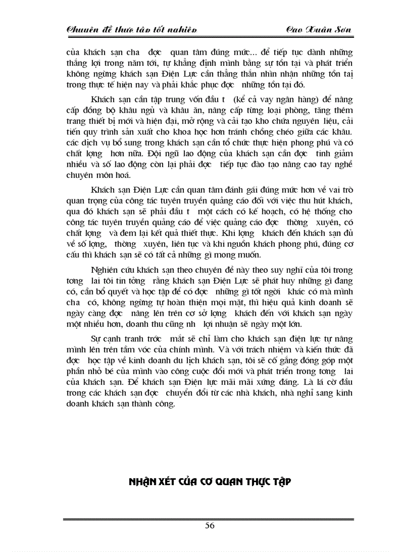 image for page Khách hàng và các biện pháp thu hút khách hàng ở khách sạn Điện Lự