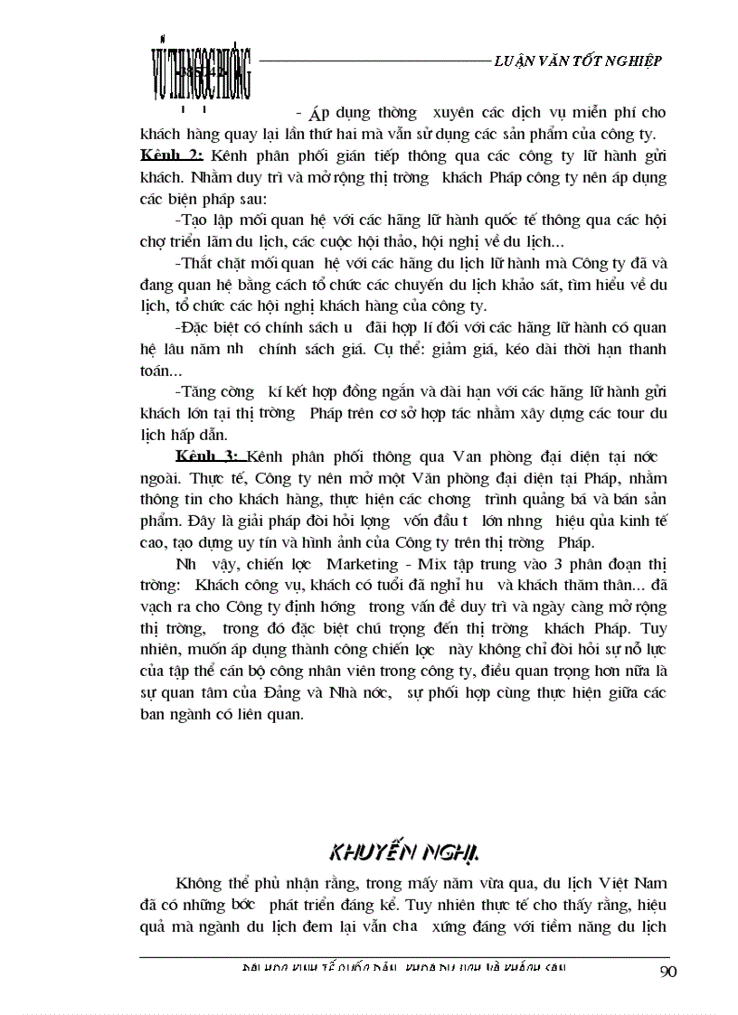 image for page Các giải pháp nhằm duy trì và mở rộng thị trường khách du lịch là người Pháp