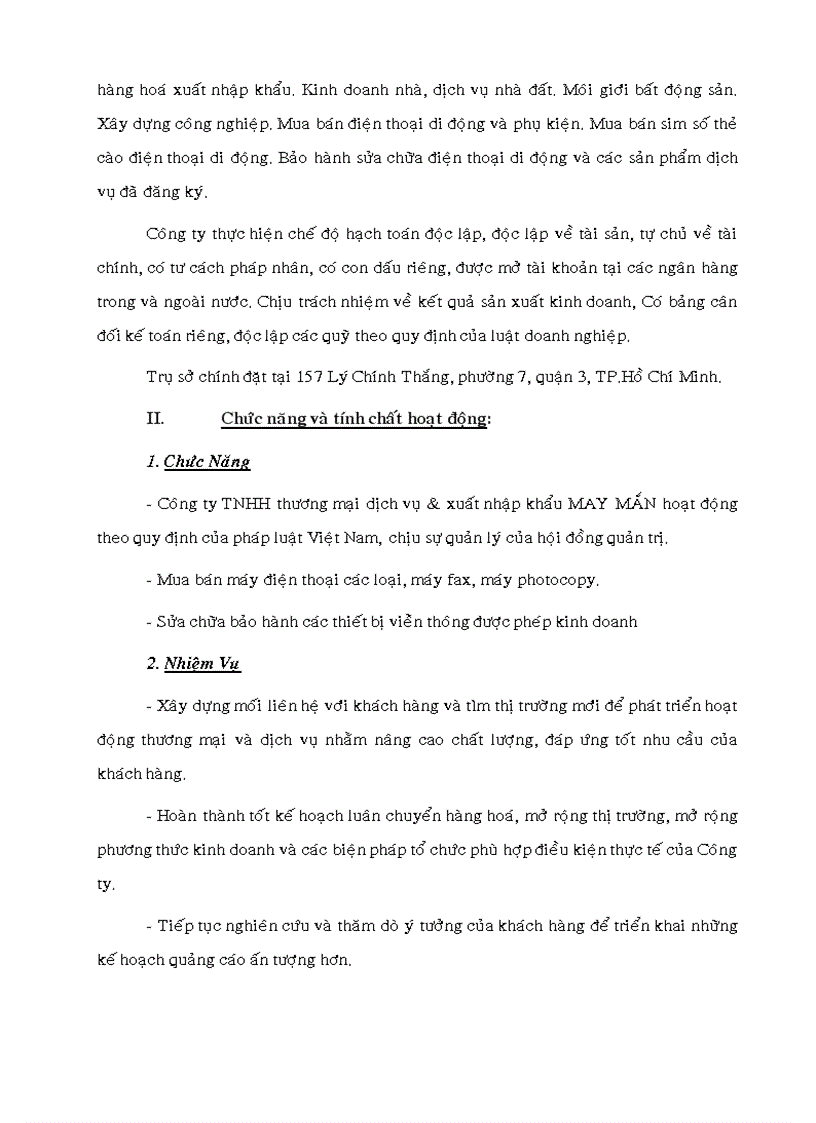 image for page Phân tích tình hình nhập khẩu v phn phối sản phẩm của c ty tnhh sx tm xnk may mắn và những giải pháp gia tăng hiệu quả kinh doanh của công ty