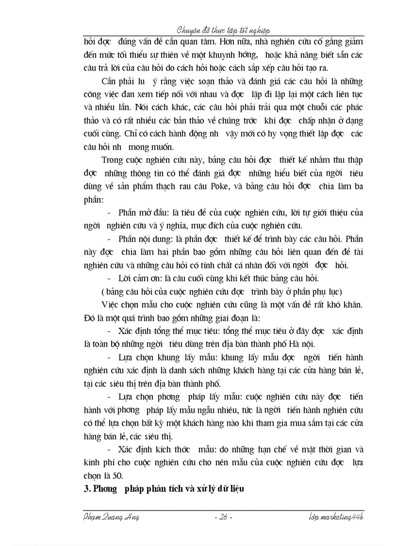 image for page Chương trình nghiên cứu nhằm đánh giá sự nhận biết của người tiêu dùng đối vơi các sản phẩm thạch rau câu Poke