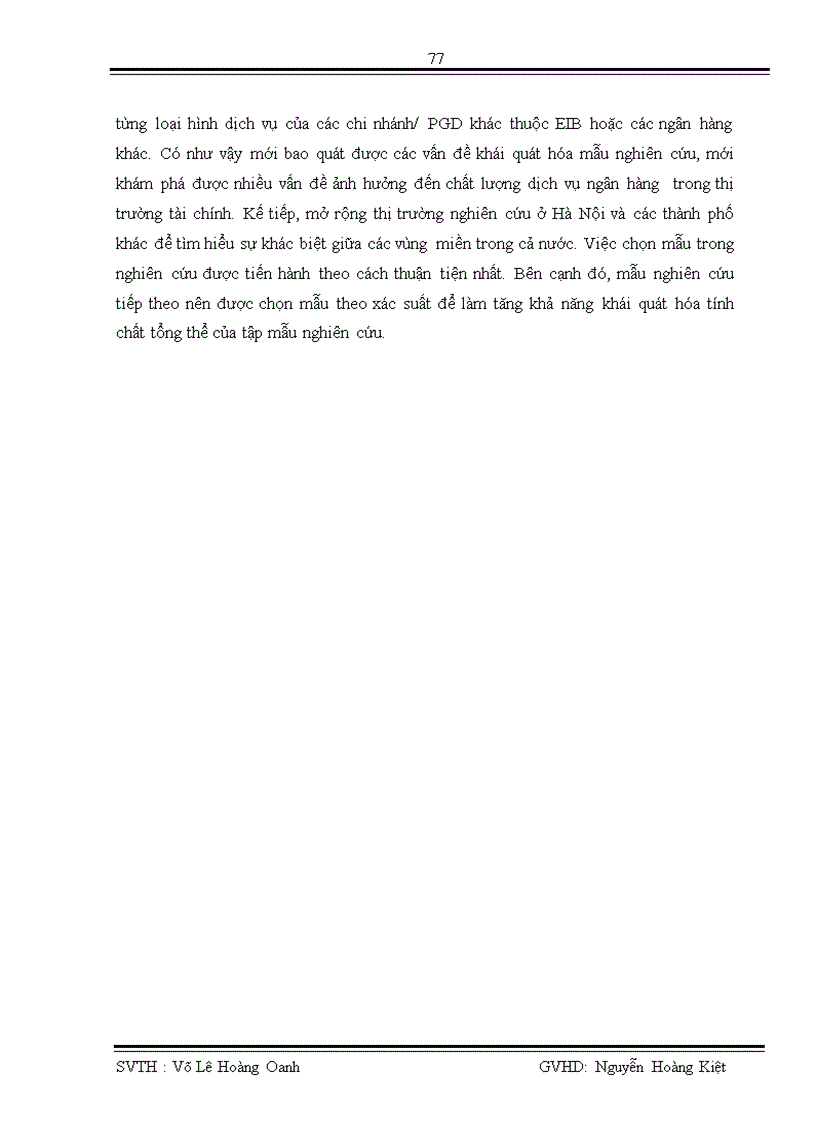 image for page Đo lường mức độ thỏa mãn của khách hàng đối với chất lượng dịch vụ khách hàng cá nhân tại ngân hàng Eximbank trong quý I năm 2010