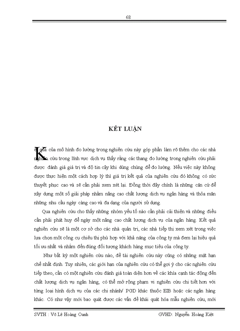 image for page Đo lường mức độ thỏa mãn của khách hàng đối với chất lượng dịch vụ khách hàng cá nhân tại ngân hàng Eximbank trong quý I năm 2010 1