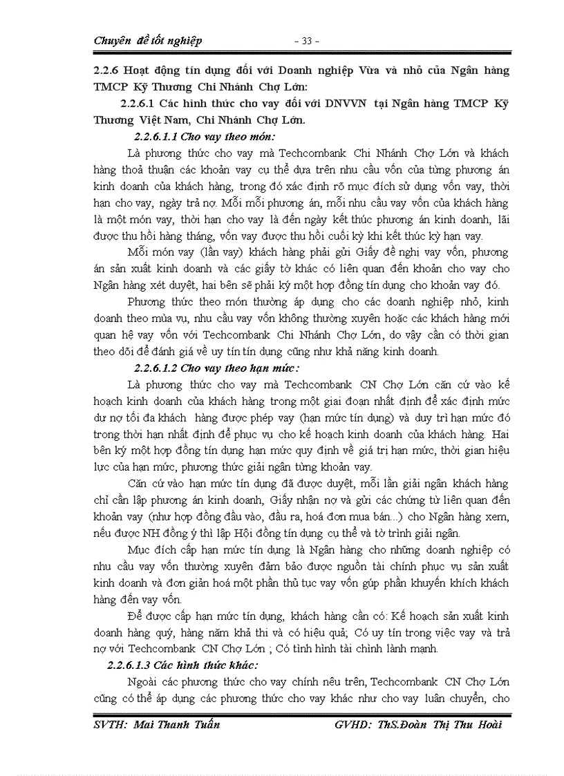 image for page Giải pháp nhằm hoàn thiện hoạt động tín dụng đối với doanh nghiệp vừa và nhỏ ở ngân hàng tmcp kỹ thương việt nam chi nhánh chợ lớn