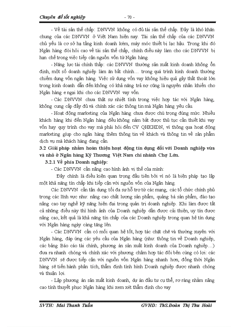 image for page Giải pháp nhằm hoàn thiện hoạt động tín dụng đối với doanh nghiệp vừa và nhỏ ở ngân hàng tmcp kỹ thương việt nam chi nhánh chợ lớn