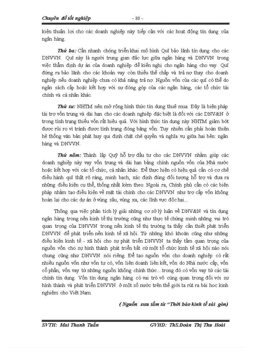 image for page Giải pháp nhằm hoàn thiện hoạt động tín dụng đối với doanh nghiệp vừa và nhỏ ở ngân hàng tmcp kỹ thương việt nam chi nhánh chợ lớn