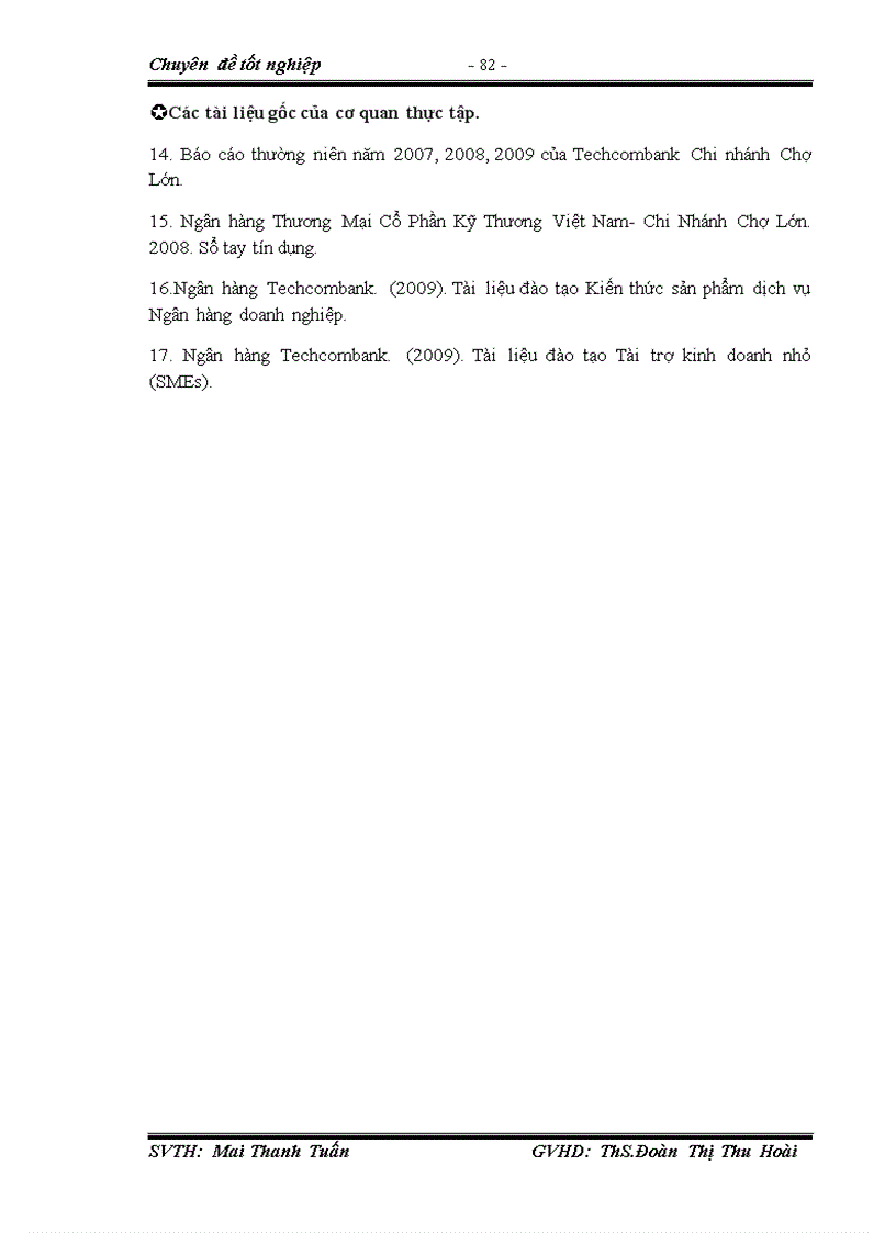 image for page Giải pháp nhằm hoàn thiện hoạt động tín dụng đối với doanh nghiệp vừa và nhỏ ở ngân hàng tmcp kỹ thương việt nam chi nhánh chợ lớn