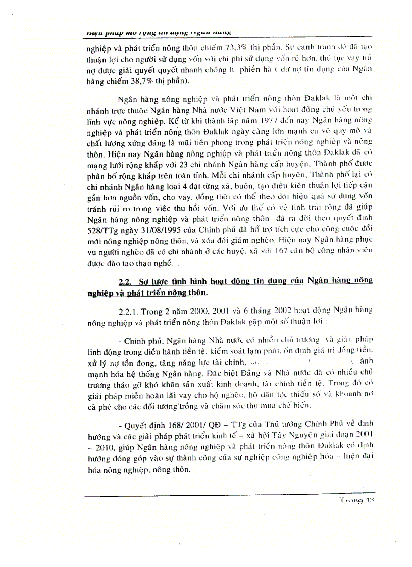 image for page Biện pháp mở rộng tín dụng ngân hàng để thúc đẩy phát triển nông nghiệp và nông thôn tỉnh Đắclăk trong giai đoạn hiện nay