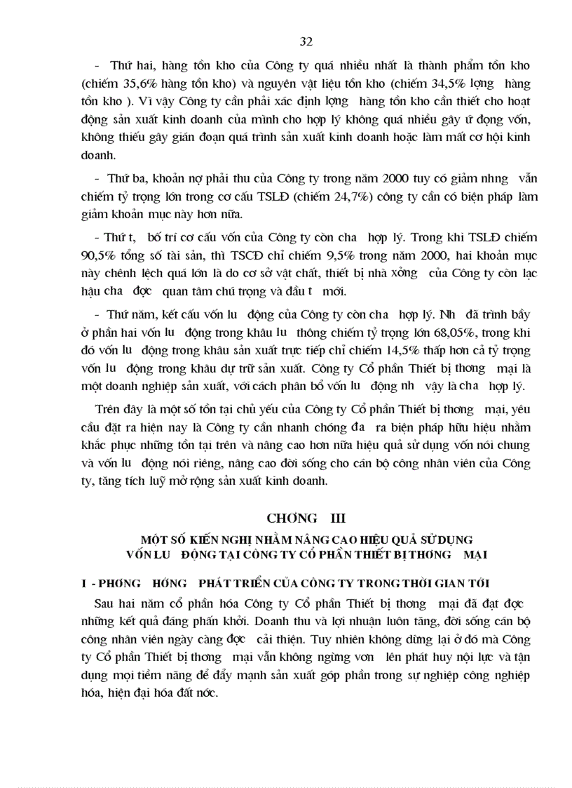 image for page Một số giải pháp nhằm nâng cao hiệu quả sử dụng vốn lưu động tại Công ty Cổ phần Thiết bị thương mại