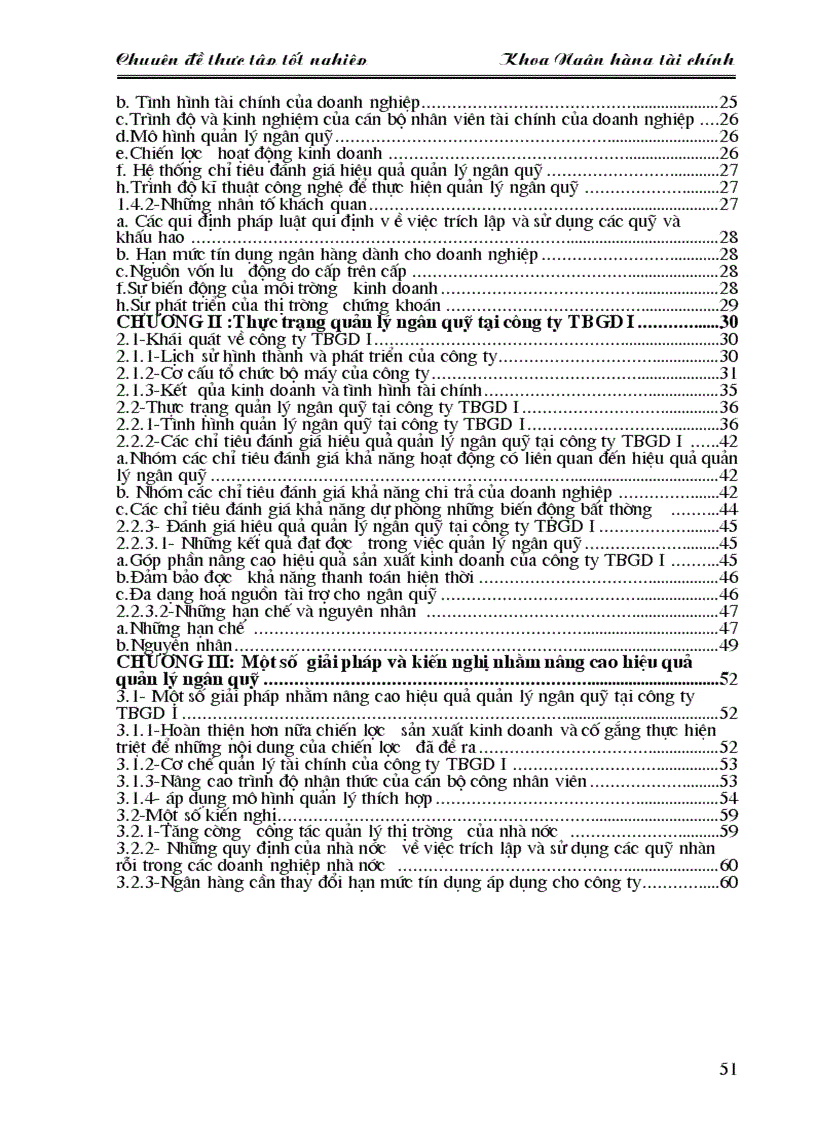image for page Một số giải pháp và kiến nghị nhằm nâng cao hiệu quả quản lý ngân quỹ tại công ty TBGDI 1