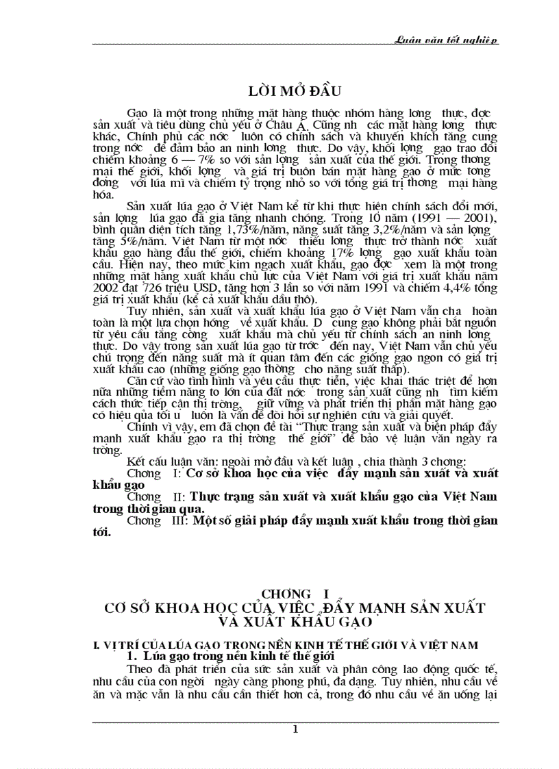 image for page Thực trạng sản xuất và biện pháp đẩy mạnh xuất khẩu gạo ra thị trường thế giới 1