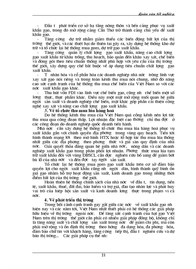 image for page Thực trạng sản xuất và biện pháp đẩy mạnh xuất khẩu gạo ra thị trường thế giới 1