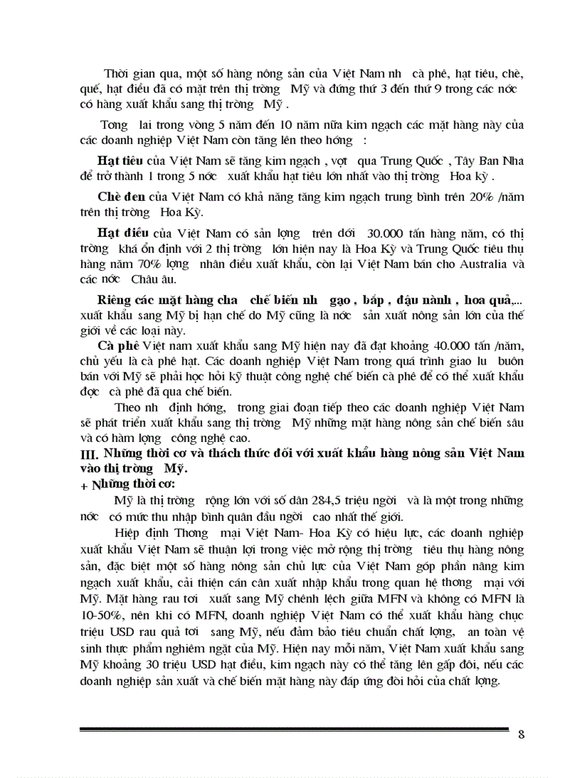 image for page Thực trạng và giải pháp nhằm đẩy mạnh xuất khẩu sản phẩm nông sản việt nam vào thị trường mỹ