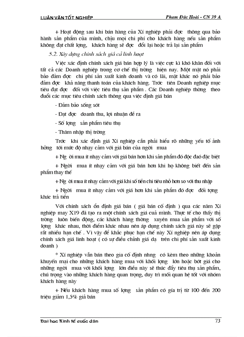 image for page Biện pháp mở rộng thị trường tiêu thụ sản phẩm tại Xí nghiệp may đo X19 thuộc Công ty 247 bộ quốc phòng