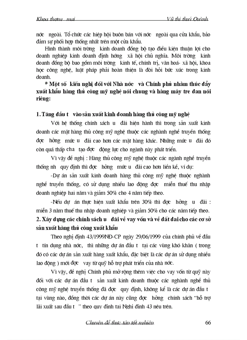 image for page Giải pháp chủ yếu nhằm thúc đẩy xuất khẩu hàng mây tre đan ở unimex Hà Tây