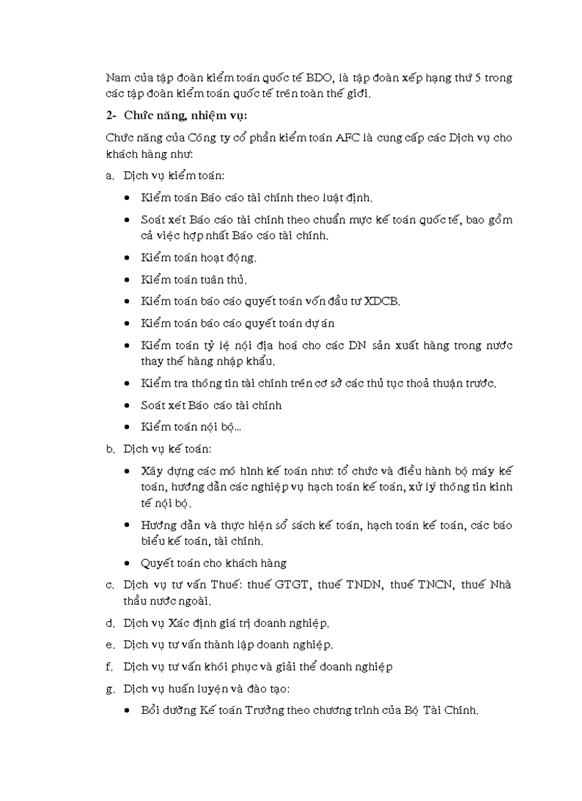 image for page Việc áp dụng thủ tục phân tích trong kiểm toán báo cáo tài chính tại Công ty Cổ phần kiểm toán và tư vấn tài chính kế toán AFC 1