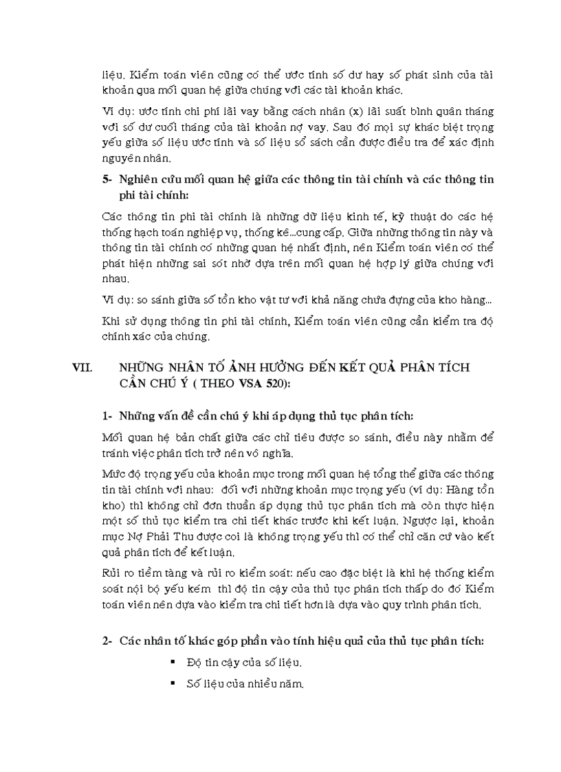 image for page Việc áp dụng thủ tục phân tích trong kiểm toán báo cáo tài chính tại Công ty Cổ phần kiểm toán và tư vấn tài chính kế toán AFC 1