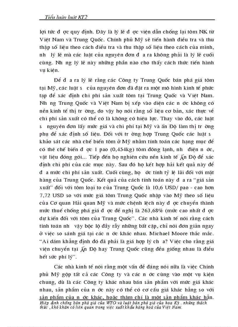 image for page Hiệp định chống bán phá giá của WTO và Luật chống bán phá giá của Hoa kỳ Những thách thức khó khăn có liên quan trong việc xuất khẩu hàng hoá của Việt Nam 1