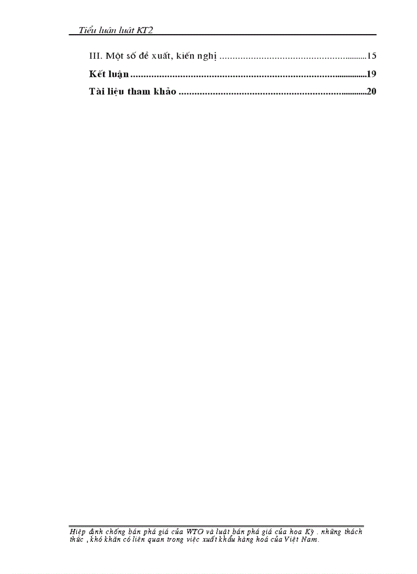 image for page Hiệp định chống bán phá giá của WTO và Luật chống bán phá giá của Hoa kỳ Những thách thức khó khăn có liên quan trong việc xuất khẩu hàng hoá của Việt Nam 1