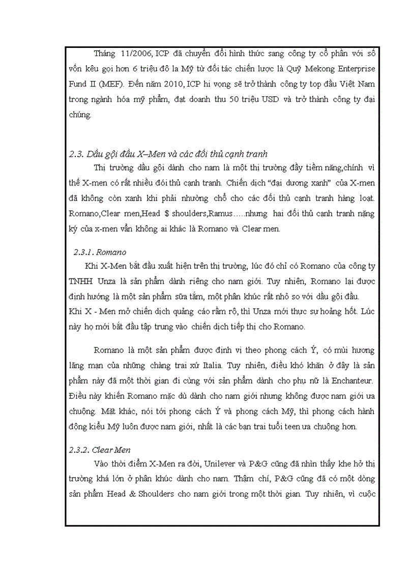 image for page Lý thuyết MARKETING MIX và thực tiễn với dầu gội X MEN