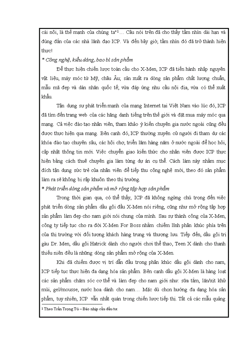 image for page Lý thuyết MARKETING MIX và thực tiễn với dầu gội X MEN