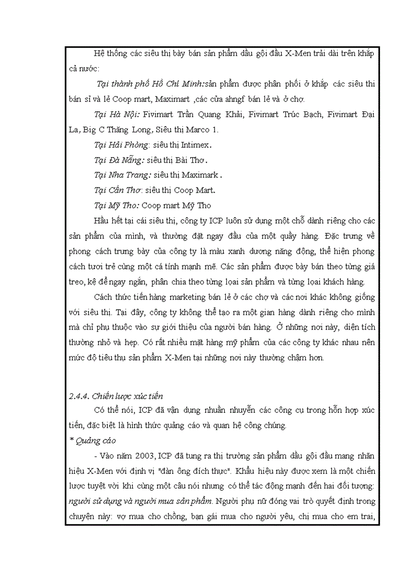 image for page Lý thuyết MARKETING MIX và thực tiễn với dầu gội X MEN