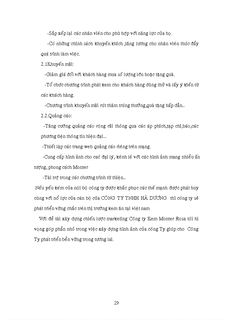 image for page Hoàn thiện chiến lược marketing mix cho sản phẩm kem ăn monte rosa tại công ty tnhh hà dương
