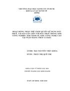 Hoạt động nhận thế chấp quyền sử dụng đất thuê tài sản gắn liền với đất thuê trong khu công nghiệp khu kinh tế khu công nghệ cao tại ngân hàng TMCP Á CHÂU