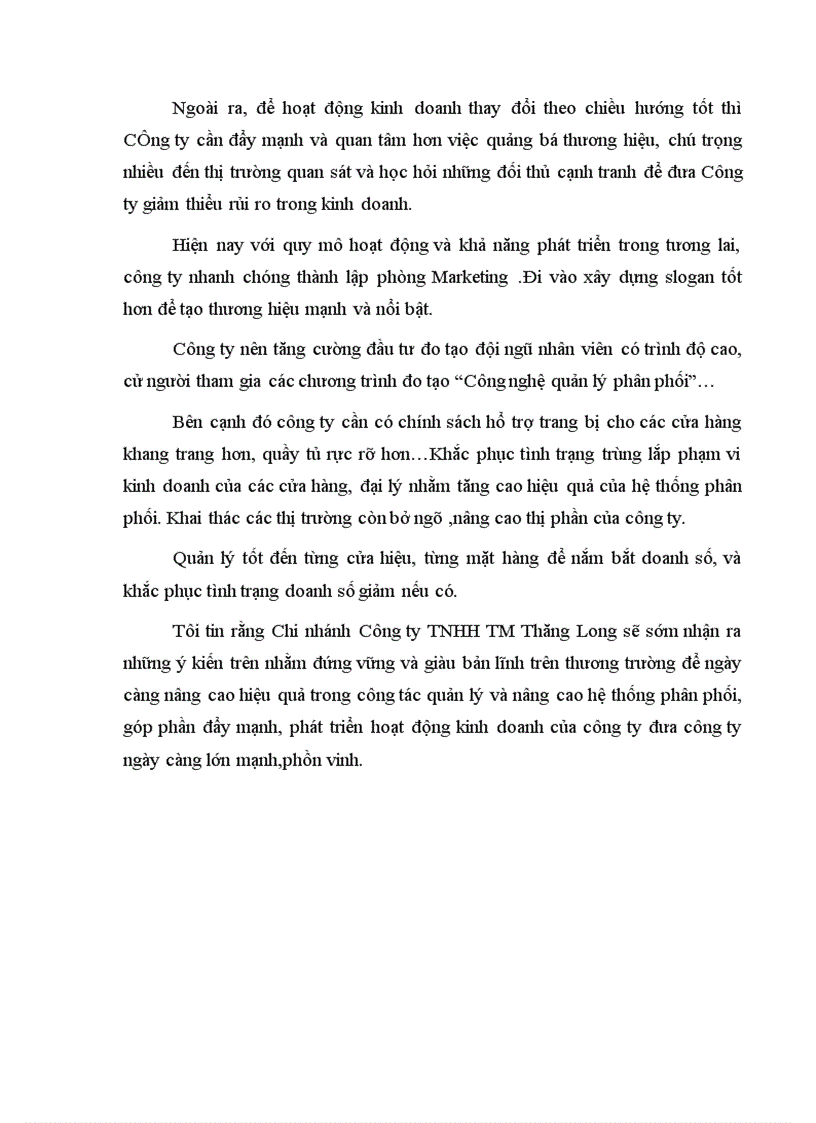 image for page Một số giải pháp hoàn thiện hệ thống phân phối tại chi nhánh công ty tnhh tm thăng long hà nội