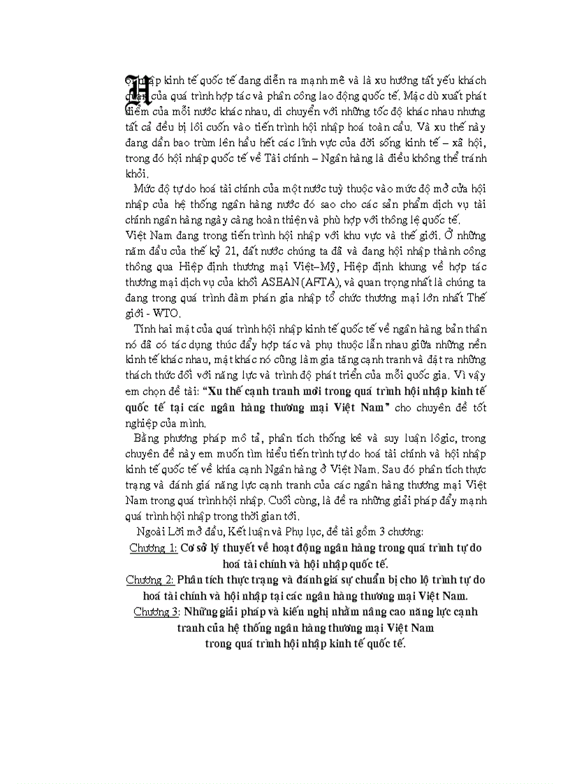 image for page Xu thế cạnh tranh mới trong quá trình hội nhập kinh tế quốc tế tại các ngân hàng thương mại VN