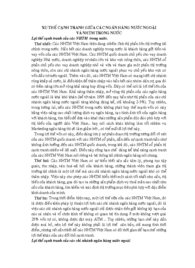 image for page Xu thế cạnh tranh mới trong quá trình hội nhập kinh tế quốc tế tại các ngân hàng thương mại VN
