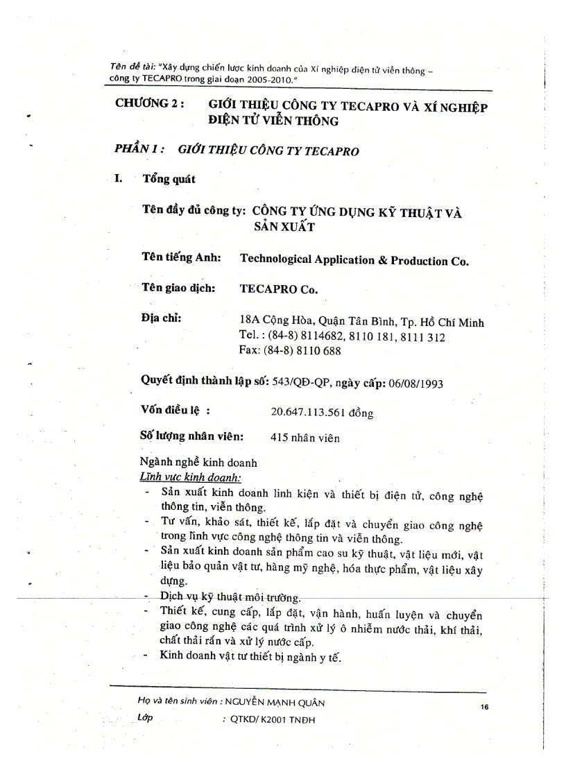 image for page Xây dựng chiến lược kinh doanh của xí nghiệp điện tử viễn thông công ty Tecapro giai đoạn 2055 2010 1