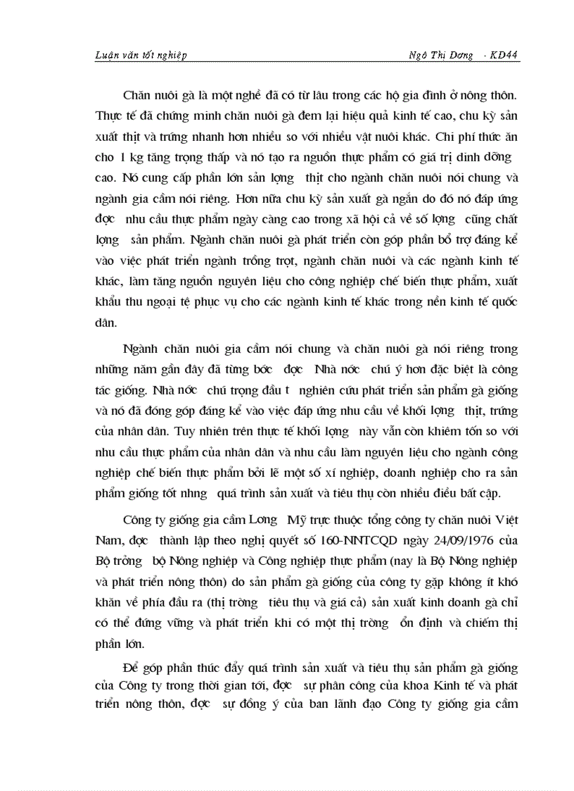 image for page Nghiên cứu tình hình tiêu thụ sản phẩm gà giống thương phẩm tại Công ty giống gia cầm Lương Mỹ Chương mỹ Hà Tây