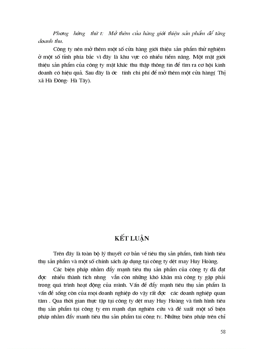 image for page Nghiên cứu các giải pháp nhằm phát triển thị trường tiêu thụ sản phẩm của Công ty dệt may xuất nhập khẩu Huy Hoàng