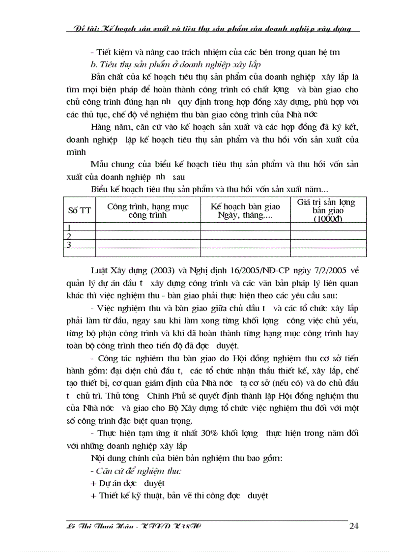 image for page Kế hoạch sản xuất và tiêu thụ sản phẩm của doanh nghiệp xây dựng