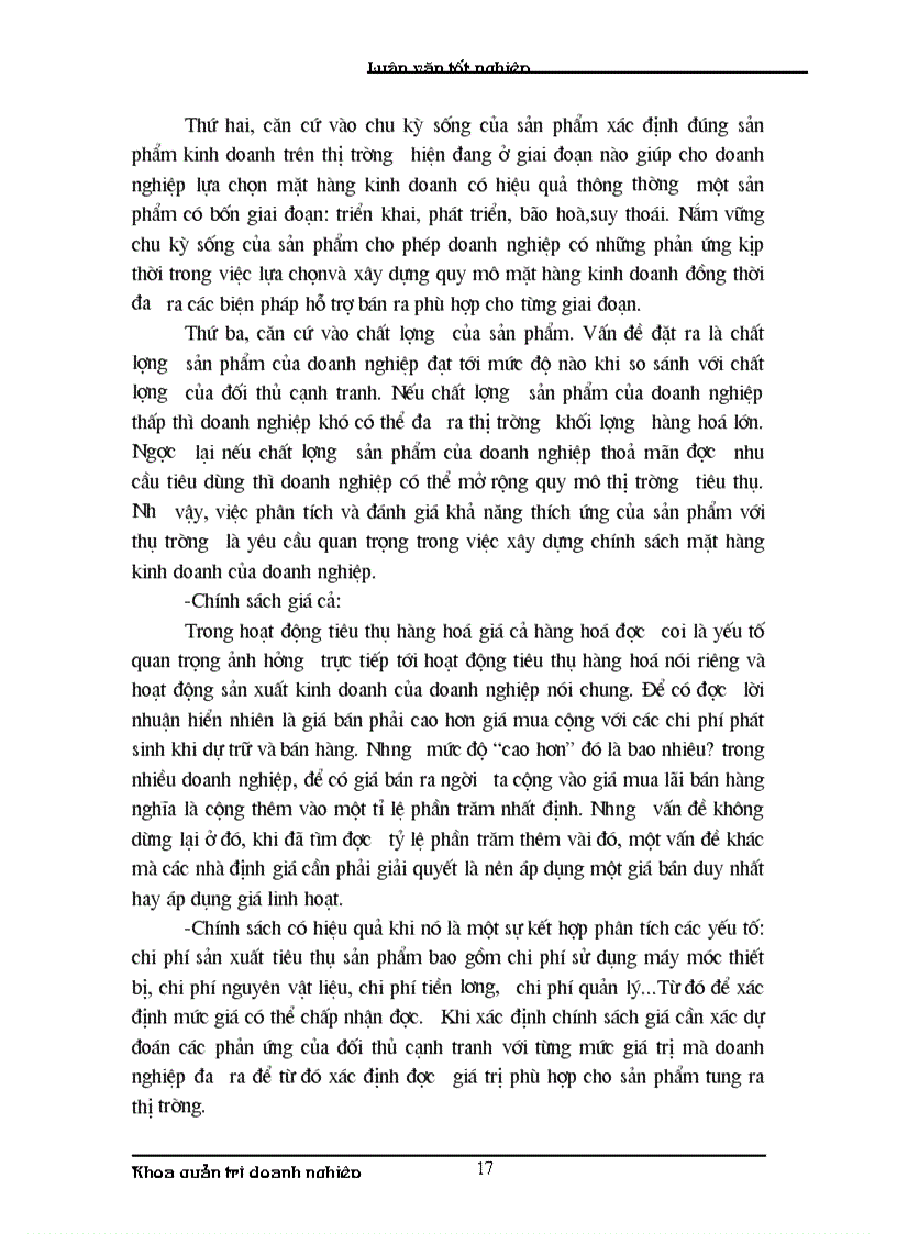 image for page Khảo sát tình hình kinh doanh và thực trạng công tác quản trị tiêu thụ hàng hoá tại xí nghiệp chế biến thuỷ