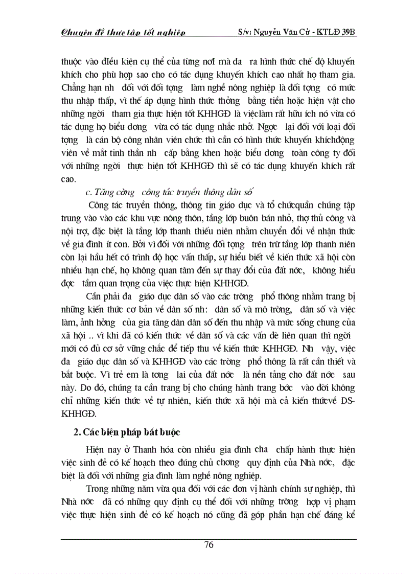 image for page Đánh giá về thực trang học vấn và mức sinh của tỉnh Thanh Hoá