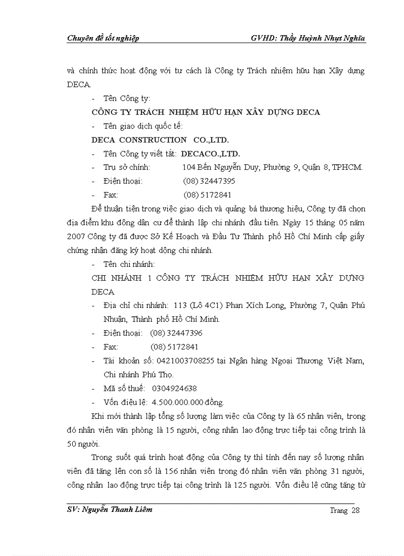 Thực trạng chiến lược của công ty tnhh xây dựng deca trong những năm 2006 2008