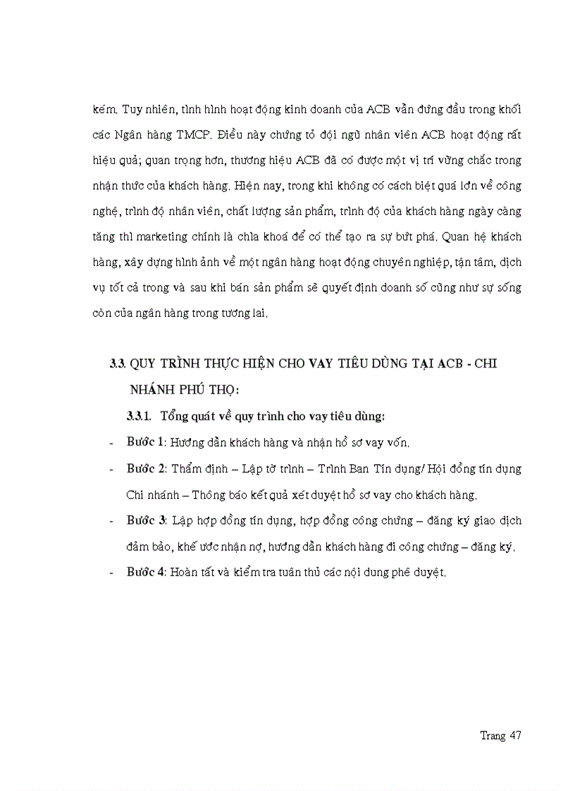 image for page Phân tích hoạt động cho vay tiêu dùng trong thời điểm hiện nay tại ngân hàng tmcp á châu acb chi nhánh phú thọ