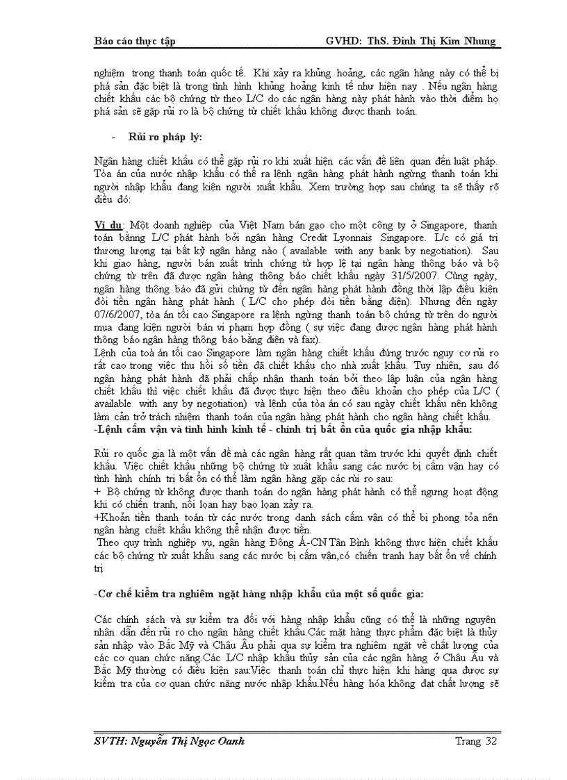 image for page Thực trạng thanh toán tín dụng chứng từ xuất khẩu tại ngân hàng Đông Á CN Tân Bình và một số giải pháp nhằm khắc phục rủi ro