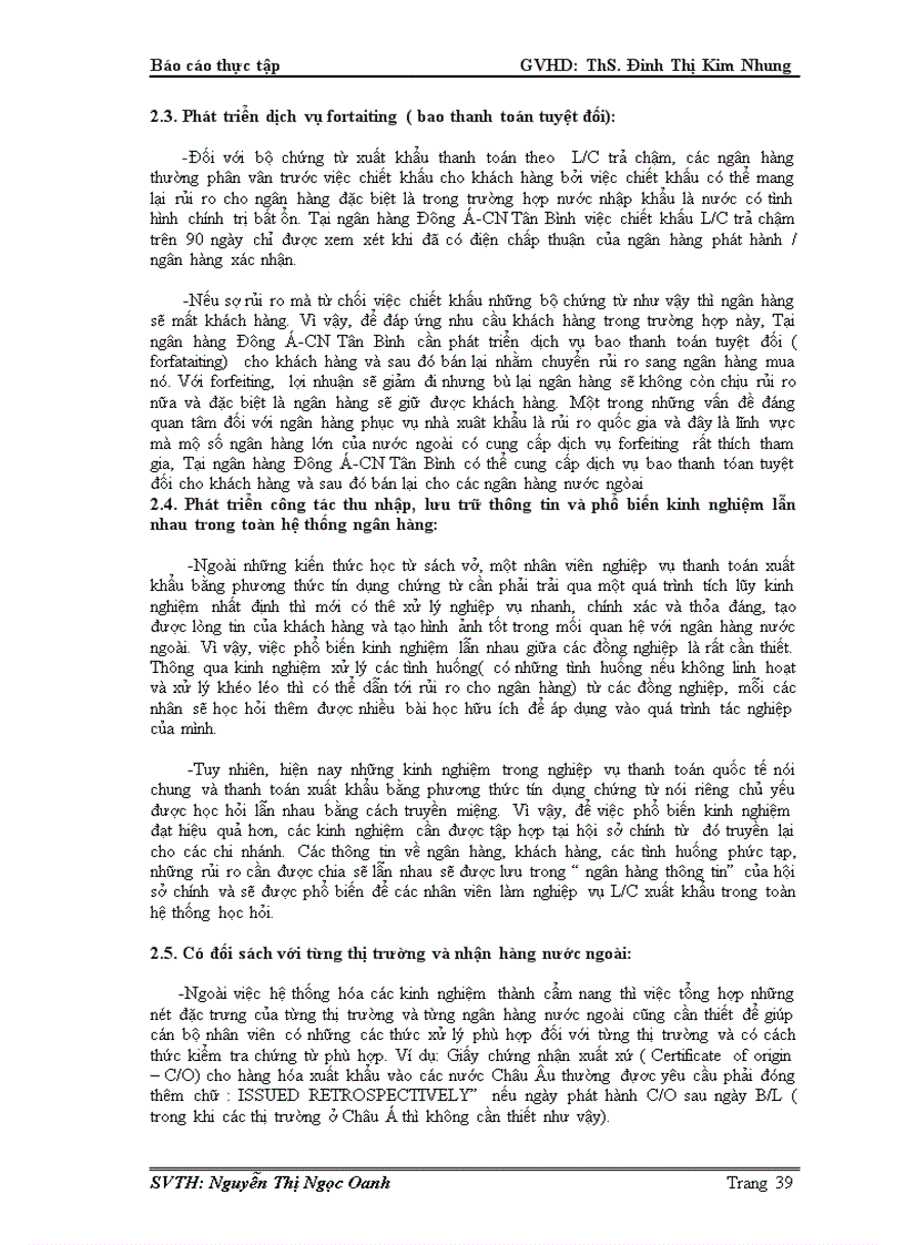 image for page Thực trạng thanh toán tín dụng chứng từ xuất khẩu tại ngân hàng Đông Á CN Tân Bình và một số giải pháp nhằm khắc phục rủi ro