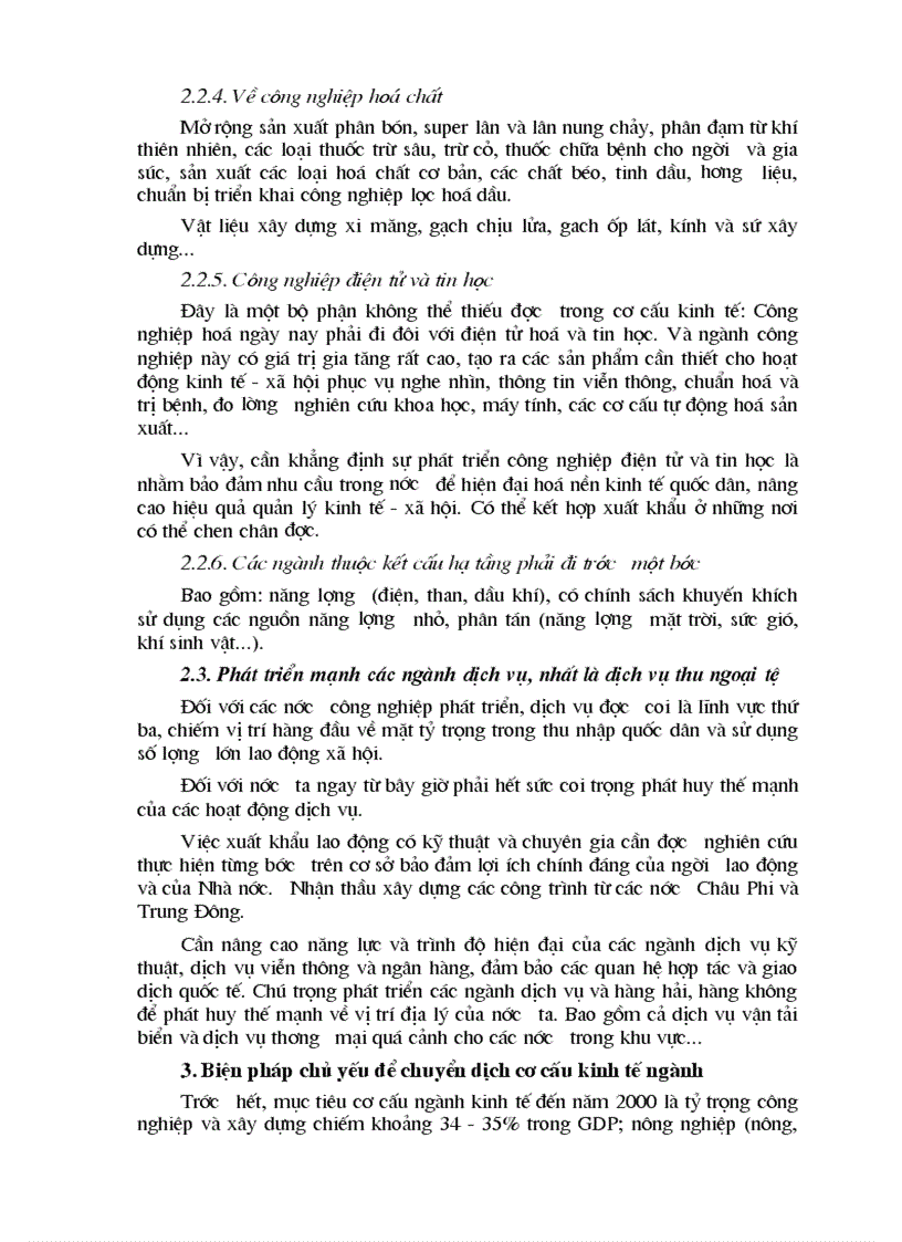 image for page Thực trạng phương hướng và biện pháp chủ yếu trong chuyển dịch cơ cấu kinh tế ngành ở Việt Nam