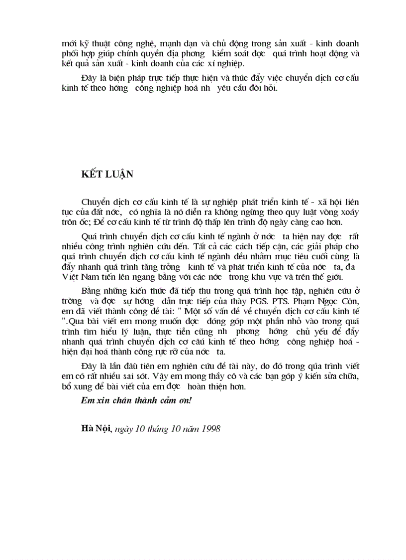 image for page Thực trạng phương hướng và biện pháp chủ yếu trong chuyển dịch cơ cấu kinh tế ngành ở Việt Nam