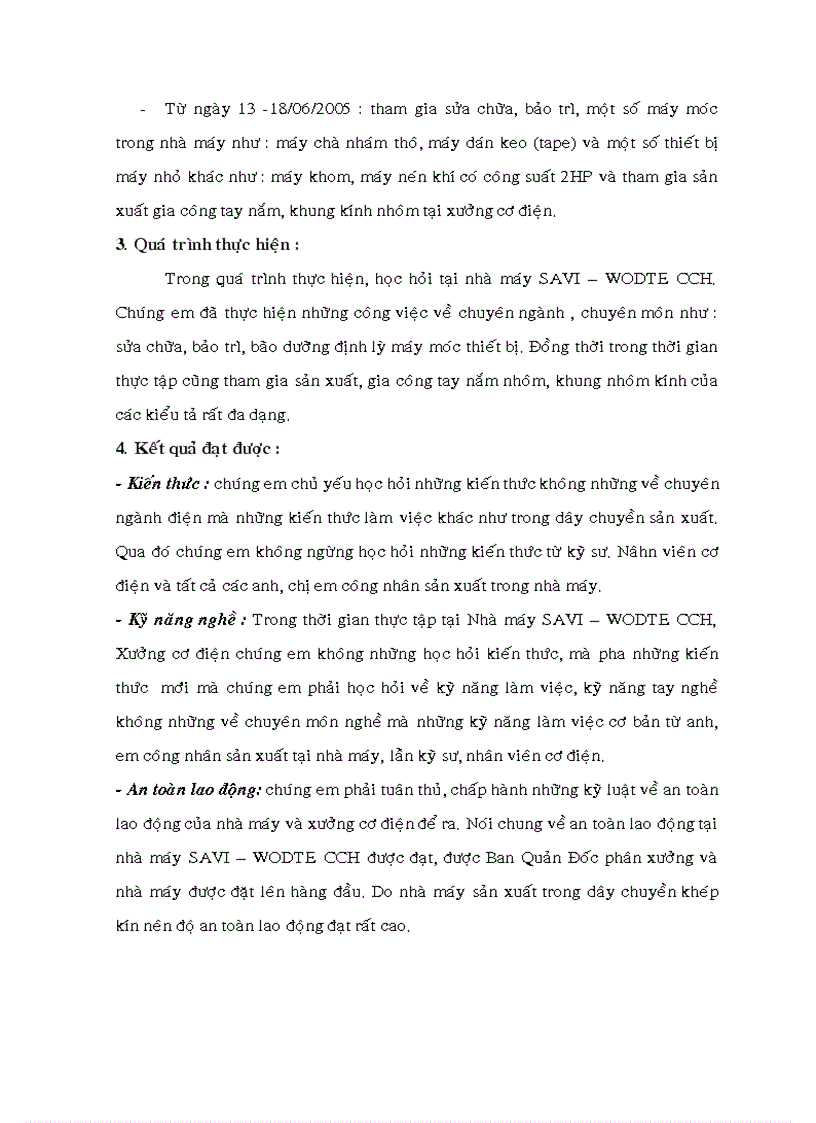 image for page Báo cáo thực tập tại Công ty cổ phần SAVIMEX Nhà máy tinh chế đồ gỗ xuất khẩu SAVI WOODTECH