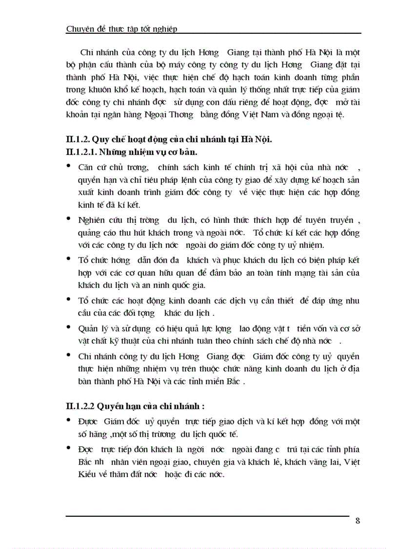 image for page Thực trạng của hoạt động kinh doanh và chất lượng của các chương trình du lịch trọn gói cho khách du lịch nước ngoài ở Chi nhánh Công ty du lịch Hương Giang tại Hà Nội